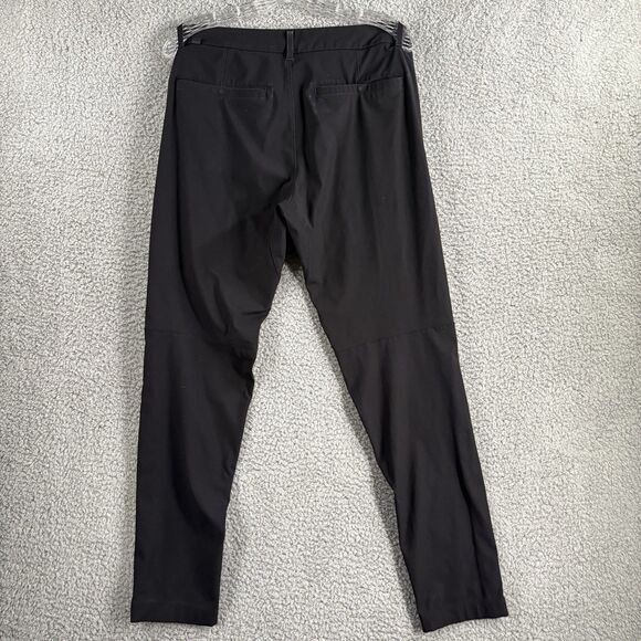 Lululemon Commision Pants Mens 30x30 Black Slim Fit Warpstreme Chino Khaki Pants - Picture 6 of 8